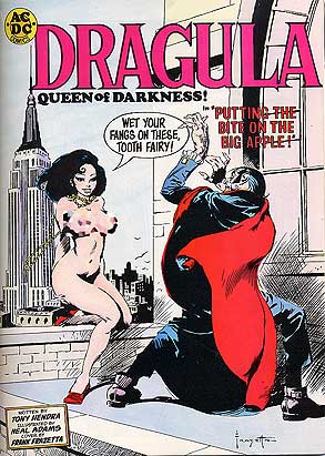 Vampire shrinking after being exposed to bare breasts in 'Dragula, Queen of Darkness'